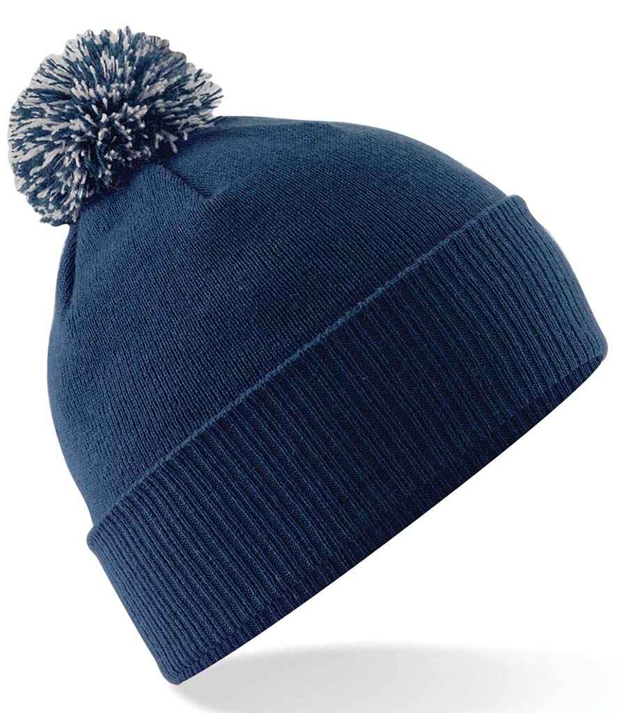 Beechfield Kids Snowstar® Beanie - Navy/Light Grey (BB450B)