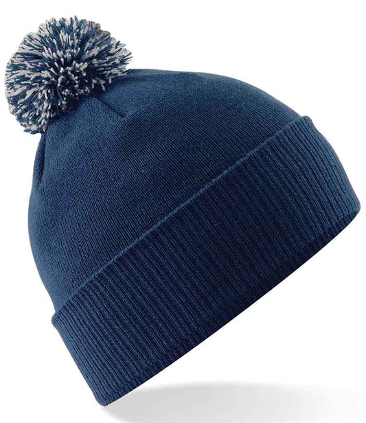Beechfield Kids Snowstar® Beanie - Navy/Light Grey (BB450B)