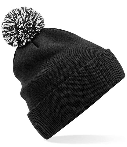 Beechfield Recycled Snowstar® Beanie - Black/White (BB450R)
