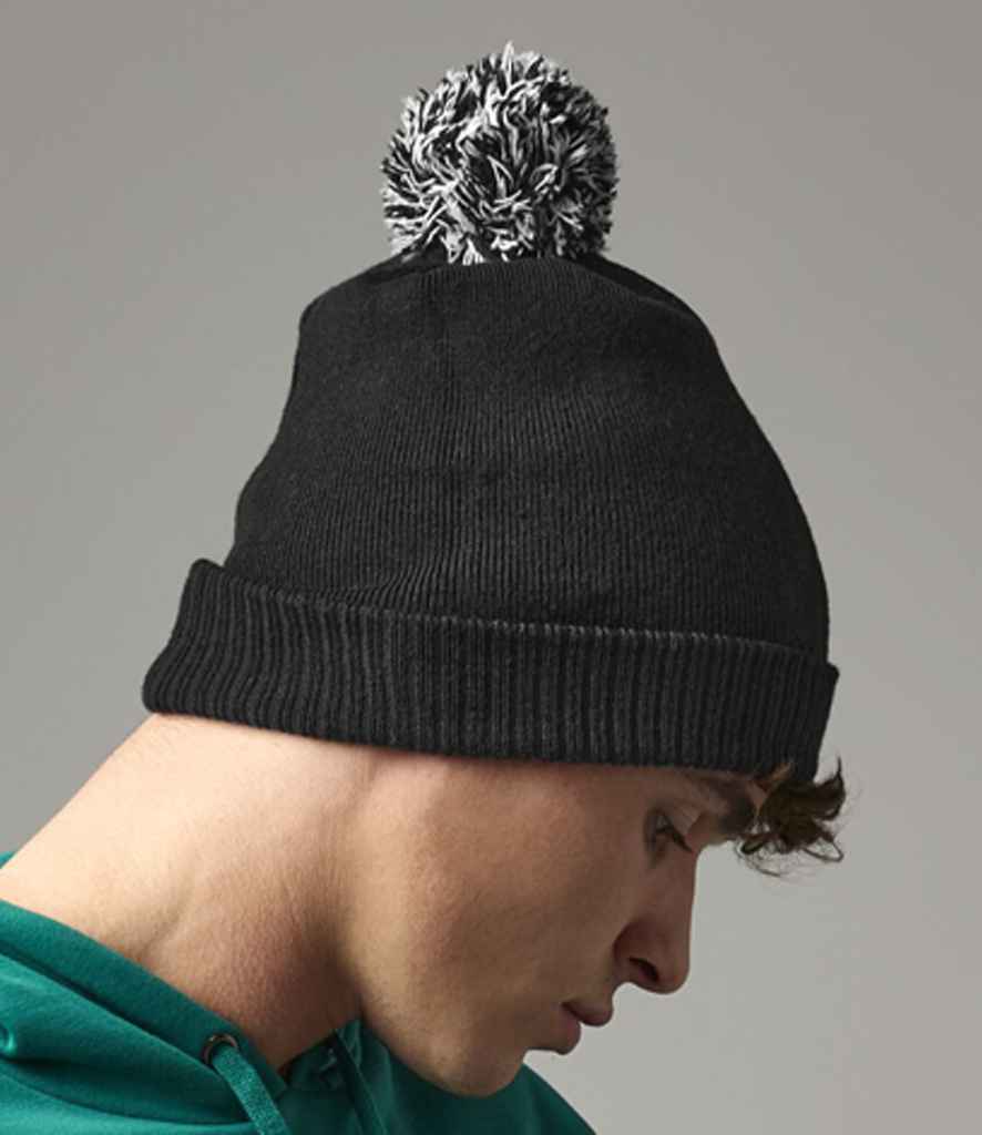 Beechfield Recycled Snowstar® Beanie - Black/White (BB450R)