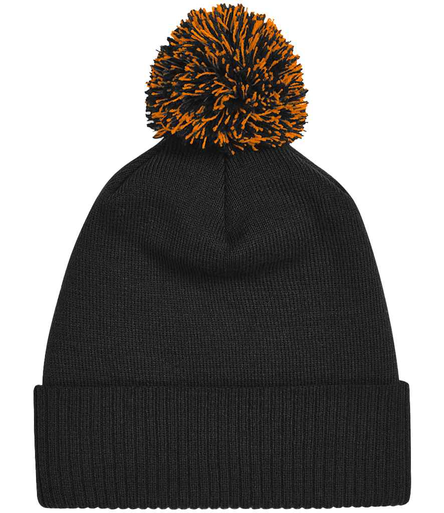 Beechfield Snowstar® Beanie - Black/Orange (BB450)