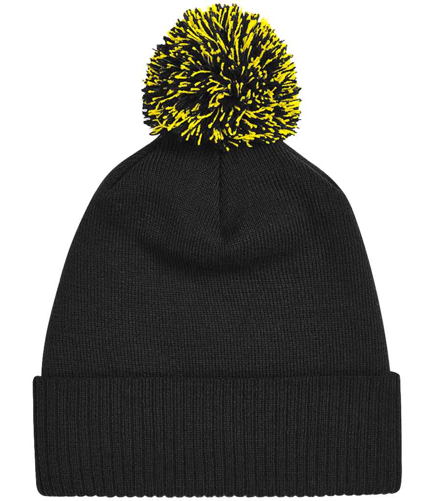 Beechfield Snowstar® Beanie - Black/Yellow (BB450)