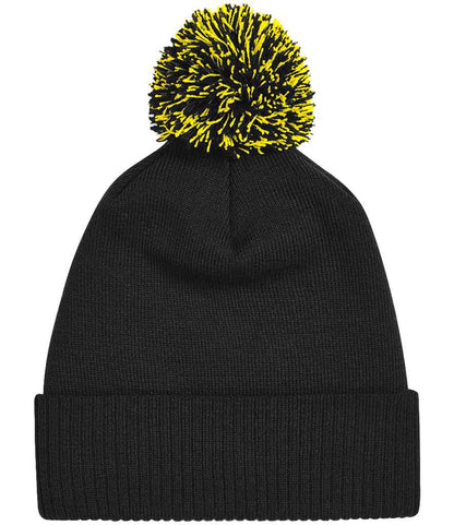 Beechfield Snowstar® Beanie - Black/Yellow (BB450)