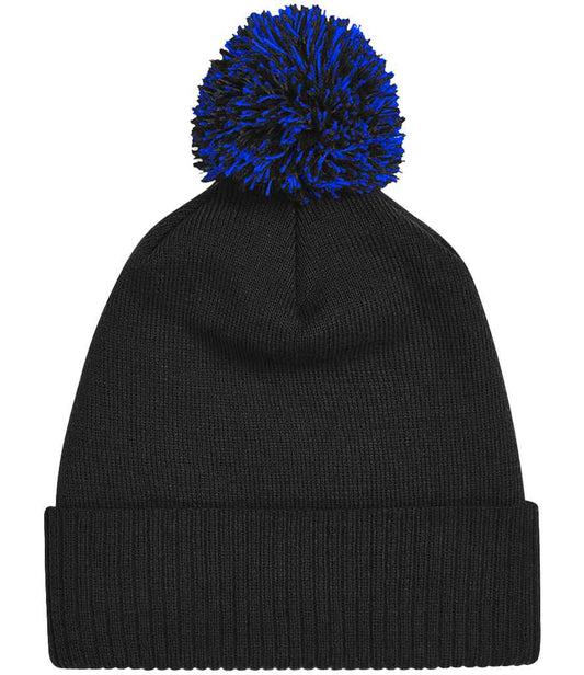 Beechfield Snowstar® Beanie - Black/Bright Royal (BB450)