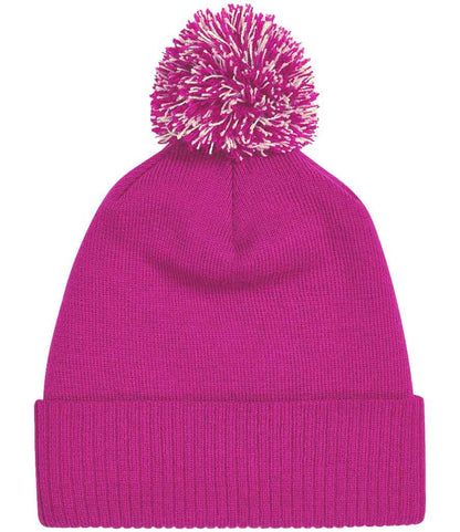 Beechfield Snowstar® Beanie - Fuchsia/Off White (BB450)