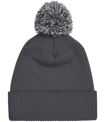 Beechfield Snowstar® Beanie - Graphite Grey/Light Grey (BB450)