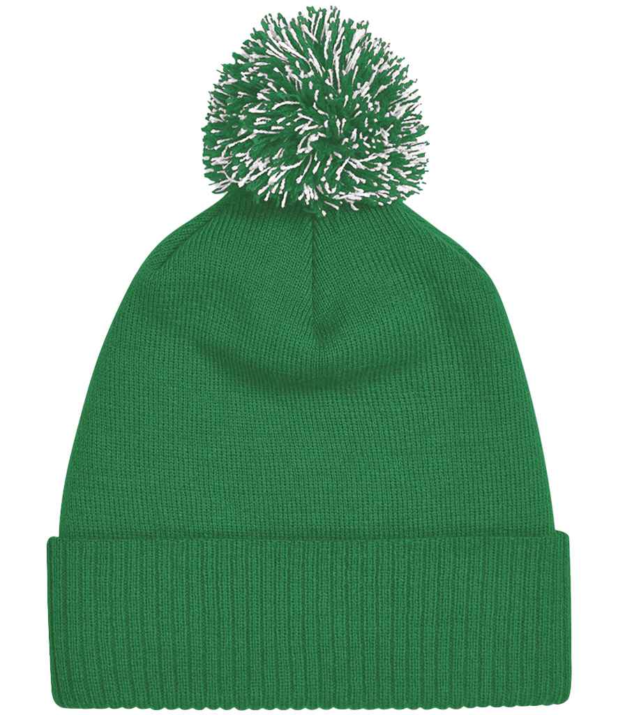 Beechfield Snowstar® Beanie - Kelly Green/White (BB450)