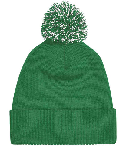 Beechfield Snowstar® Beanie - Kelly Green/White (BB450)