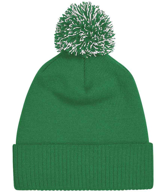 Beechfield Snowstar® Beanie - Kelly Green/White (BB450)