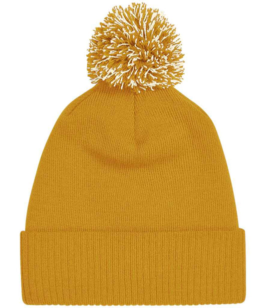 Beechfield Snowstar® Beanie - Mustard/Off White (BB450)