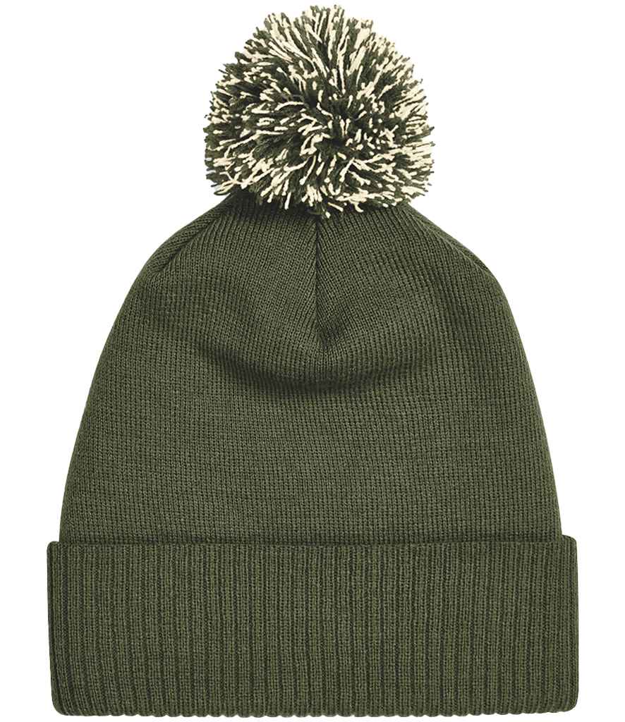 Beechfield Snowstar® Beanie - Olive Green/Oatmeal (BB450)
