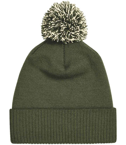 Beechfield Snowstar® Beanie - Olive Green/Oatmeal (BB450)