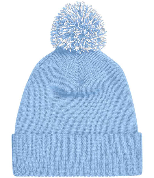 Beechfield Snowstar® Beanie - Sky Blue/White (BB450)