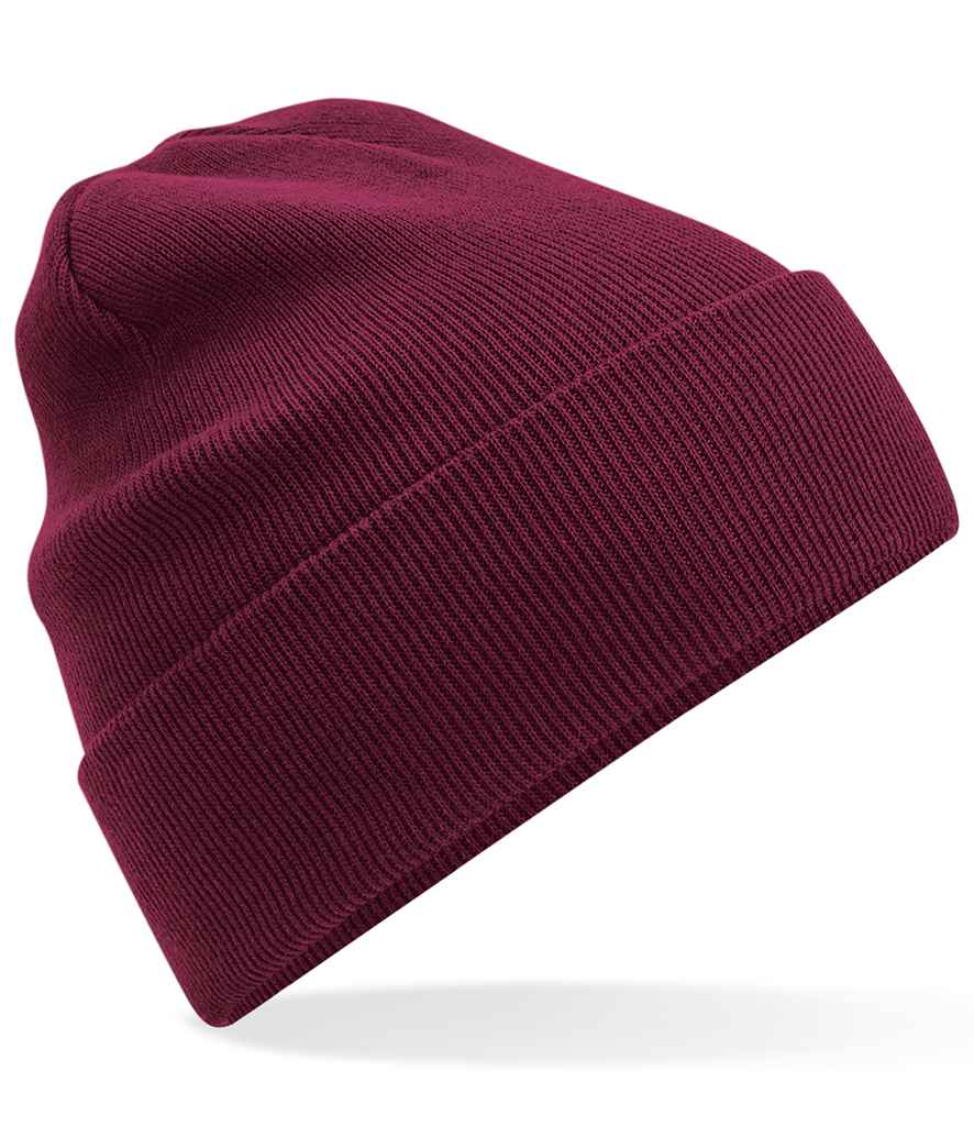 Beechfield Organic Cotton Original Cuffed Beanie - Burgundy (BB45N)