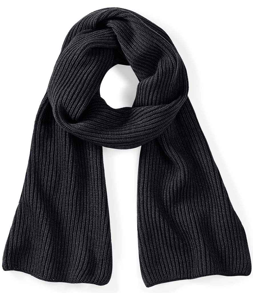 Beechfield Metro Knitted Scarf - Black (BB469)