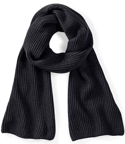 Beechfield Metro Knitted Scarf - Black (BB469)