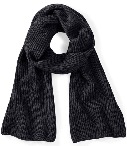 Beechfield Metro Knitted Scarf - Black (BB469)