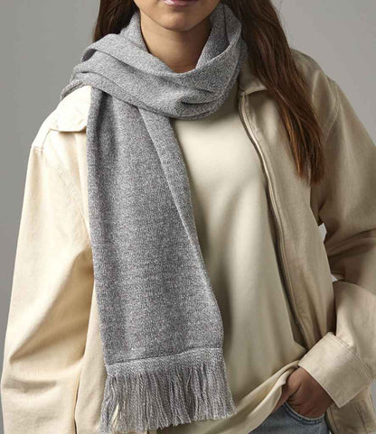 Beechfield Classic Knitted Scarf - Heather Grey (BB470)