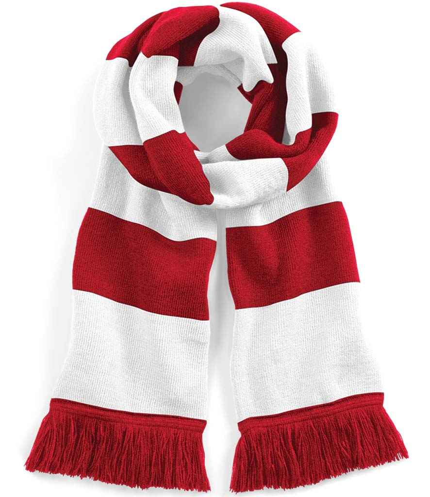 Beechfield Stadium Scarf - Classic Red/White (BB479)