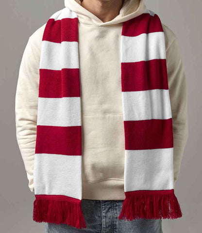Beechfield Stadium Scarf - Classic Red/White (BB479)