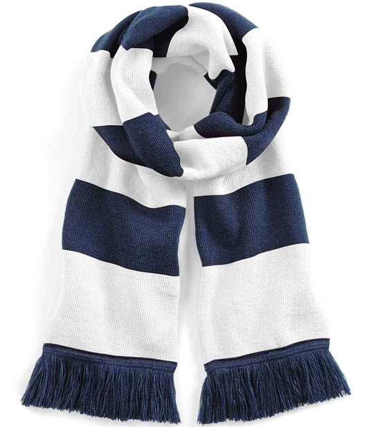 Beechfield Stadium Scarf - French Navy/White (BB479)