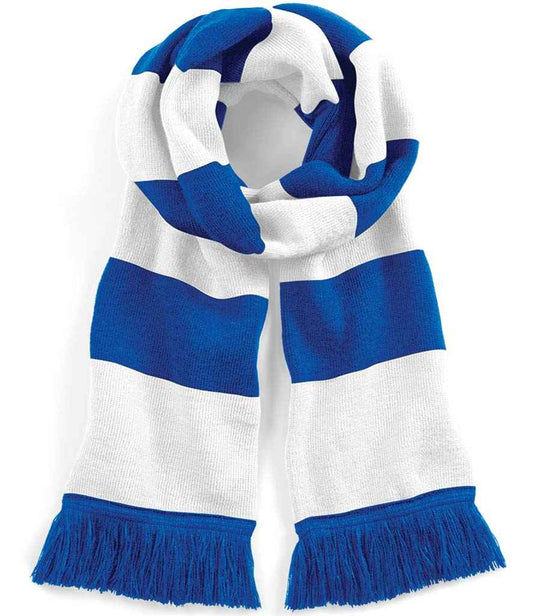 Beechfield Stadium Scarf - Bright Royal/White (BB479)
