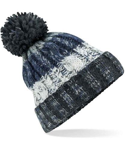 Beechfield Corkscrew Pom Pom Beanie - Arctic Dawn (BB486)