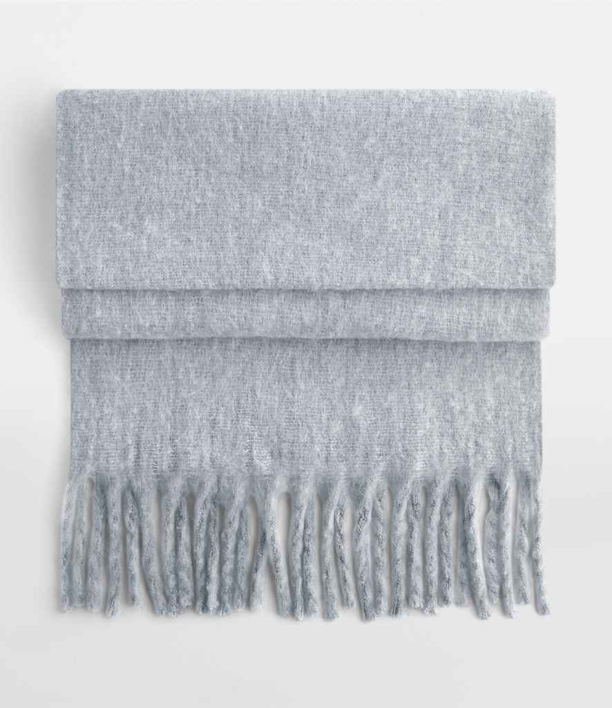 Beechfield Fluffy Scarf - Heather Grey (BB496R)