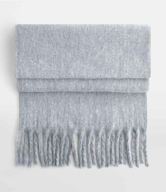 Beechfield Fluffy Scarf - Heather Grey (BB496R)
