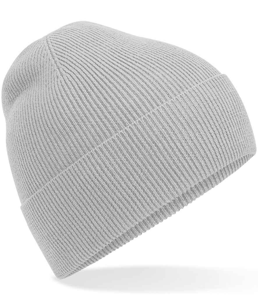 Beechfield Organic Cotton Fine Knit Beanie - Light Grey (BB51N)