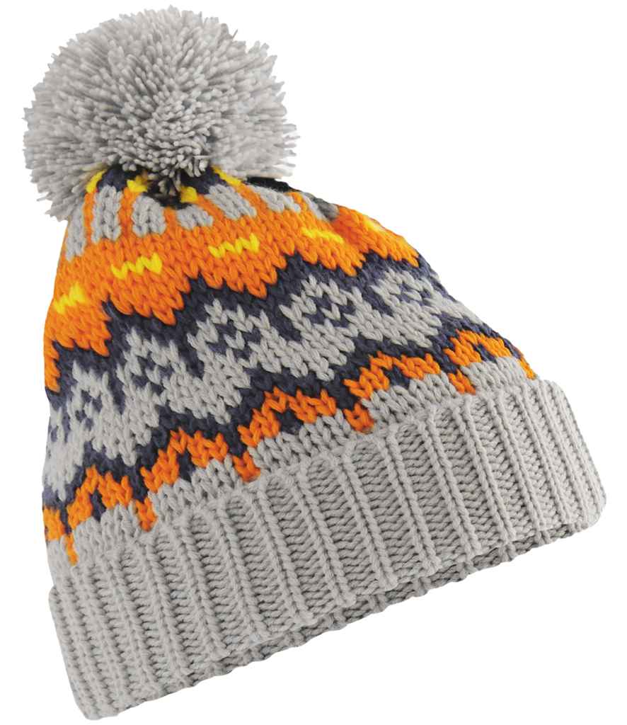 Beechfield Retro Ski Beanie - Glacier Grey (BB528)