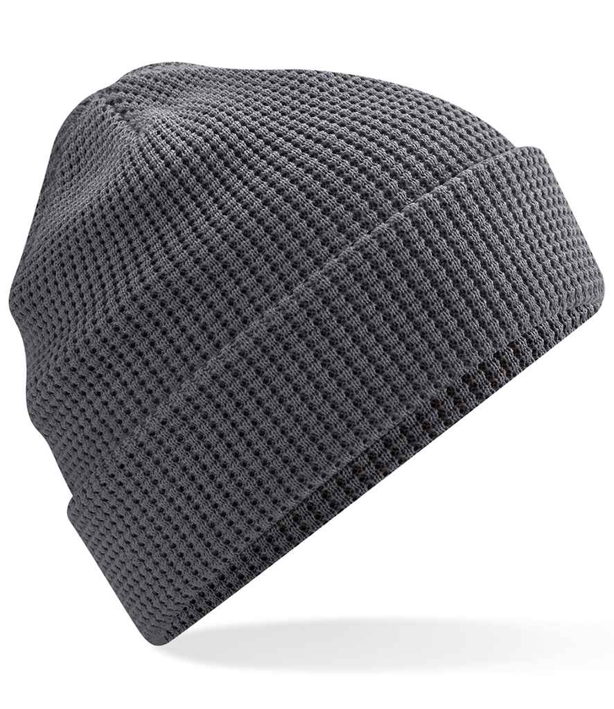 Beechfield Organic Cotton Waffle Beanie - Graphite Grey (BB52N)