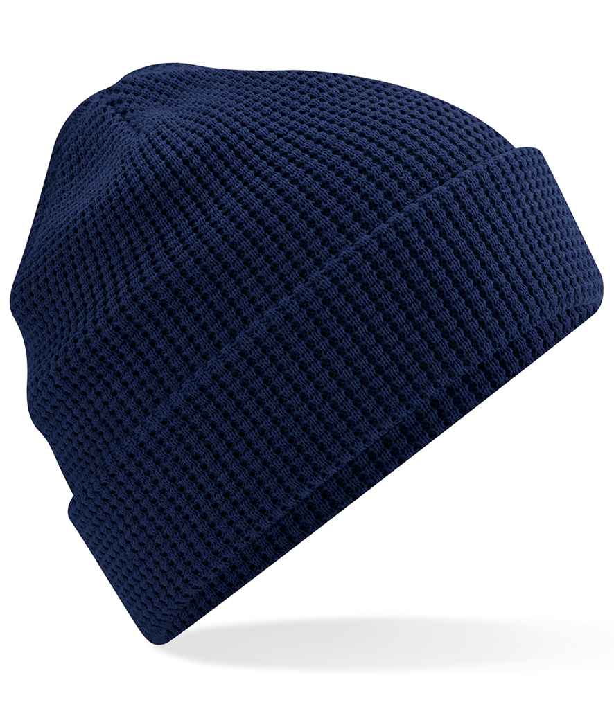 Beechfield Organic Cotton Waffle Beanie - Oxford Navy (BB52N)