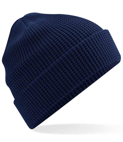 Beechfield Organic Cotton Waffle Beanie - Oxford Navy (BB52N)
