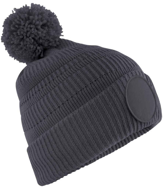 Beechfield Fan Patch Beanie - Graphite Grey (BB530R)