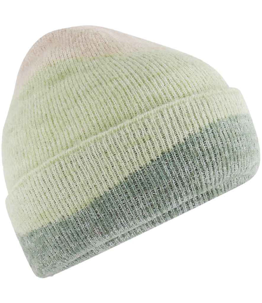 Beechfield Soft Wave Beanie - Almond/Pistachio/Dusty Green (BB532)