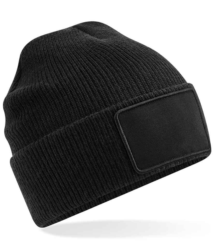 Beechfield Removable Patch Thinsulate™ Beanie - Black (BB540)