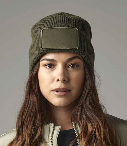 Beechfield Removable Patch Thinsulate™ Beanie - Military Green (BB540)
