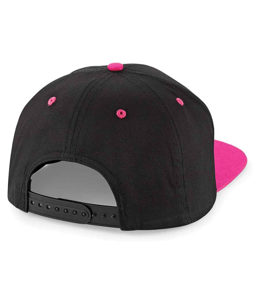 Beechfield 5 Panel Contrast Snapback - Black/Fuchsia (BB610C)
