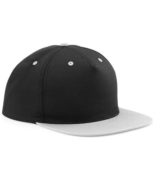 Beechfield 5 Panel Contrast Snapback - Black/Grey (BB610C)