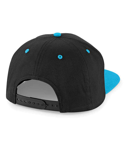 Beechfield 5 Panel Contrast Snapback - Black/Surf Blue (BB610C)