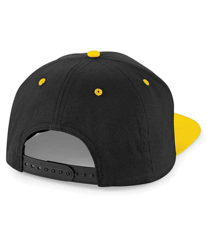 Beechfield 5 Panel Contrast Snapback - Black/Yellow (BB610C)