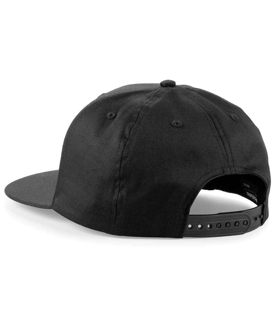 Beechfield 5 Panel Snapback Rapper Cap - Black (BB610)