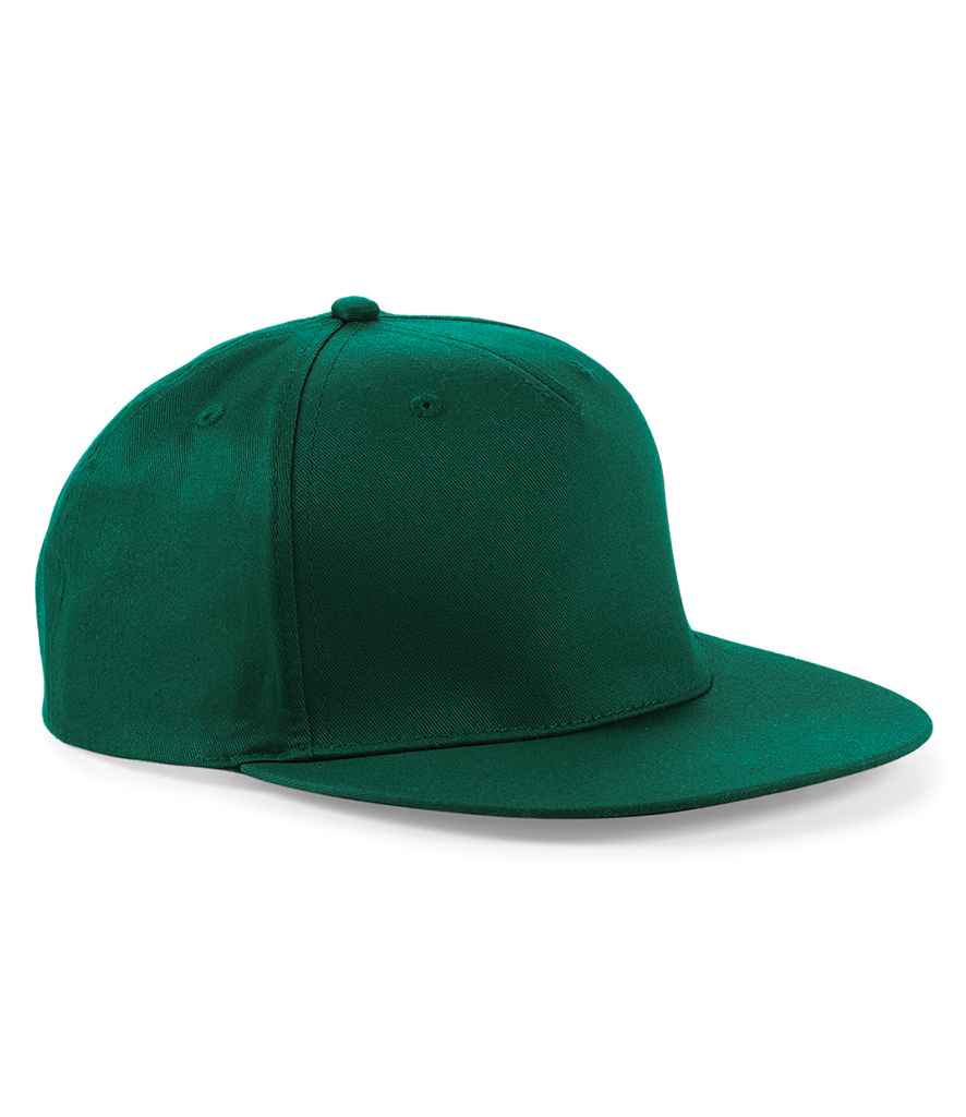 Beechfield 5 Panel Snapback Rapper Cap - Bottle Green (BB610)
