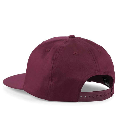 Beechfield 5 Panel Snapback Rapper Cap - Burgundy (BB610)