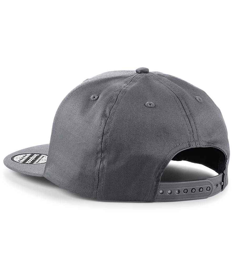 Beechfield 5 Panel Snapback Rapper Cap - Graphite Grey (BB610)