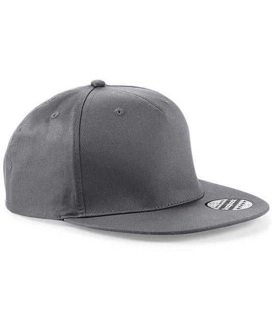 Beechfield 5 Panel Snapback Rapper Cap - Graphite Grey (BB610)