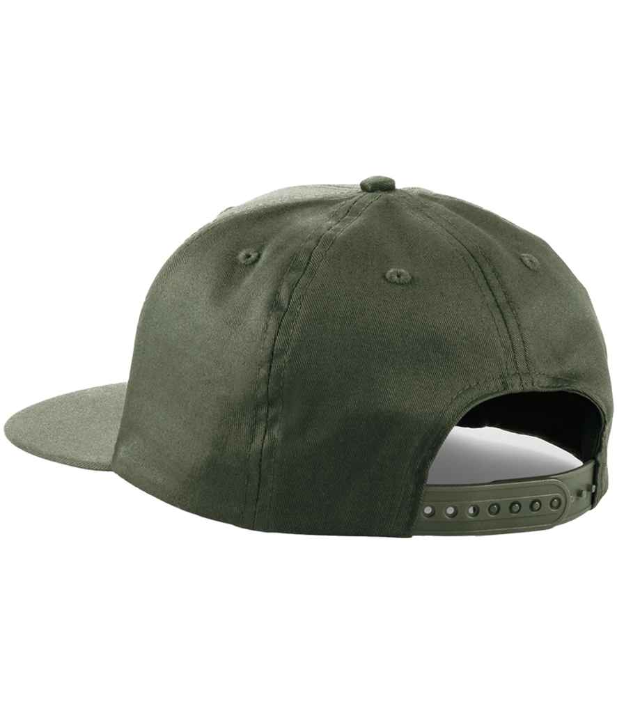 Beechfield 5 Panel Snapback Rapper Cap - Olive Green (BB610)
