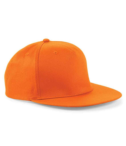 Beechfield 5 Panel Snapback Rapper Cap - Orange (BB610)