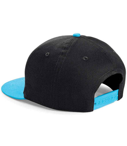 Beechfield Youth Snapback Cap - Black/Surf Blue (BB615)